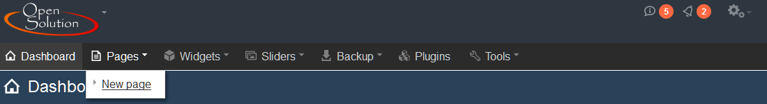 Creating a new page